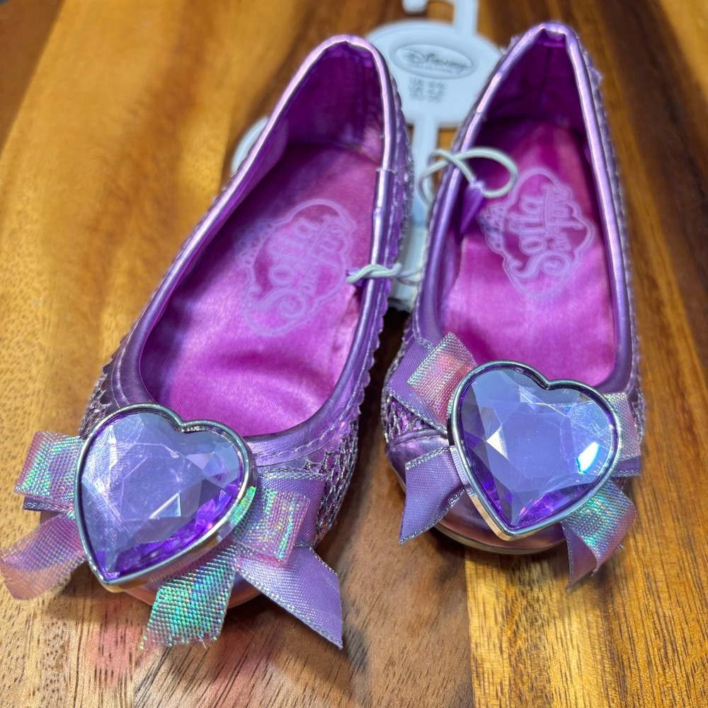 Disney, Sofia the First Purple Glitter, Gem Ballet Flats Toddler 5/6